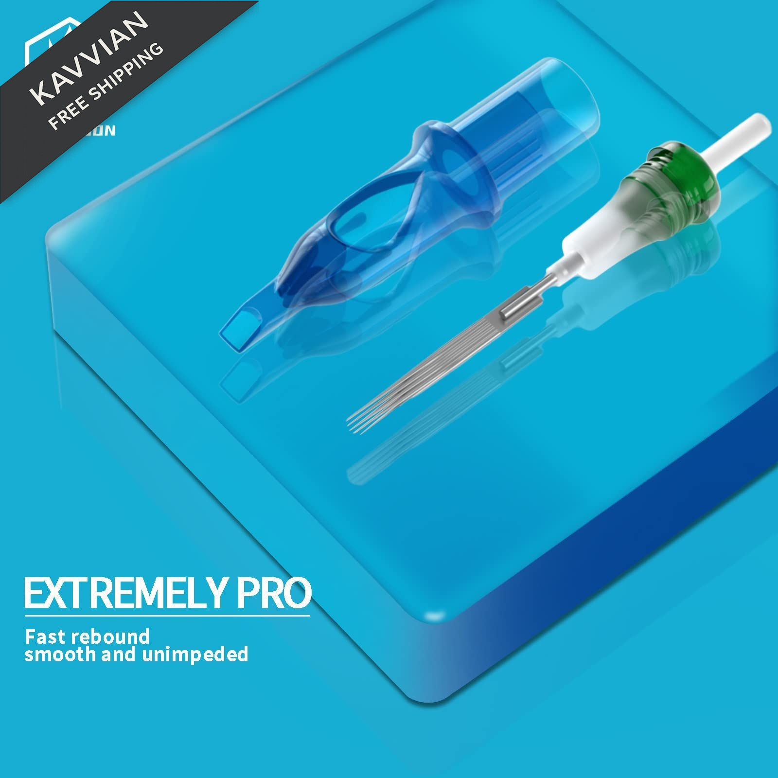 POSEIDON V3 Tattoo Cartridge Needles 30PCS Mixed Size 30MIX-12RL, Sea blue