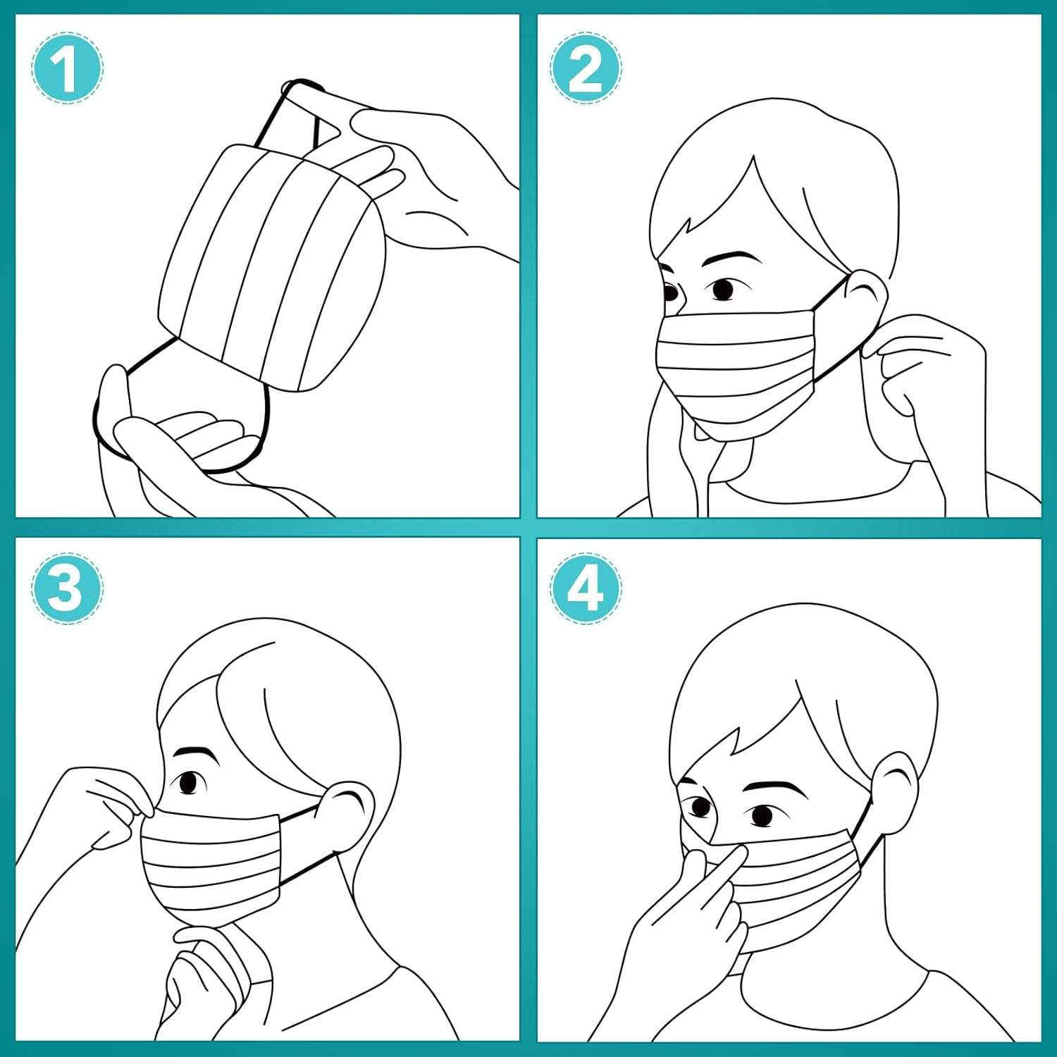 ZTANPS 50PCS Disposable Face Masks, Black Masks, 3 Layer Protection Black Dispos