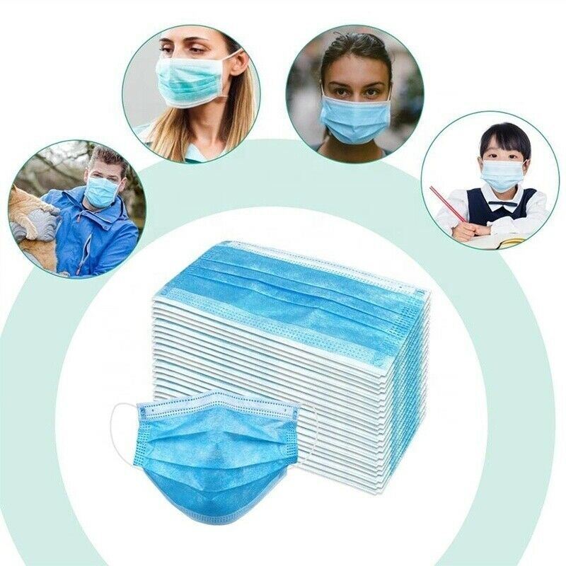 100 Pcs Protective Disposable Face Mask 3-Layers Medical C.E Approval FFP2
