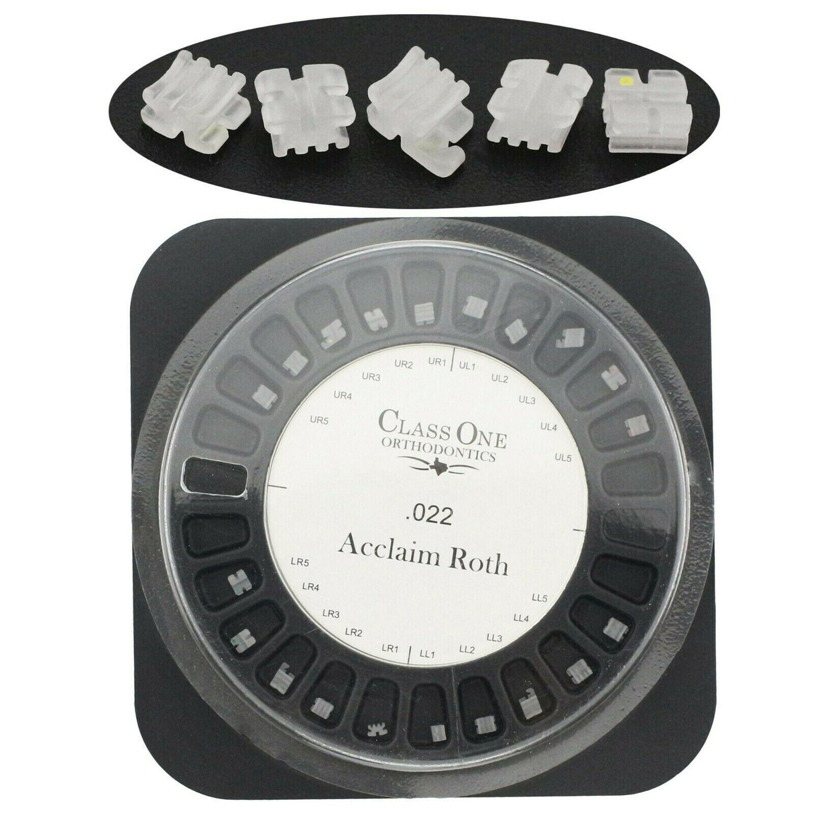 Dental Orthodontic Ceramic Bracket Mini Braces Roth/Edgewise With Hooks 0.022