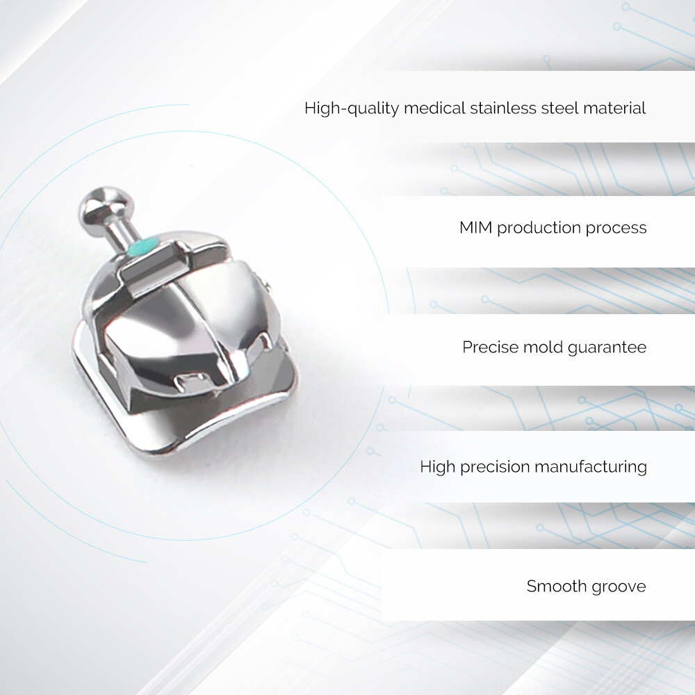 Dental Orthodontic Brackets Braces Spherical Self-Ligating Roth/MBT.022 Hooks345