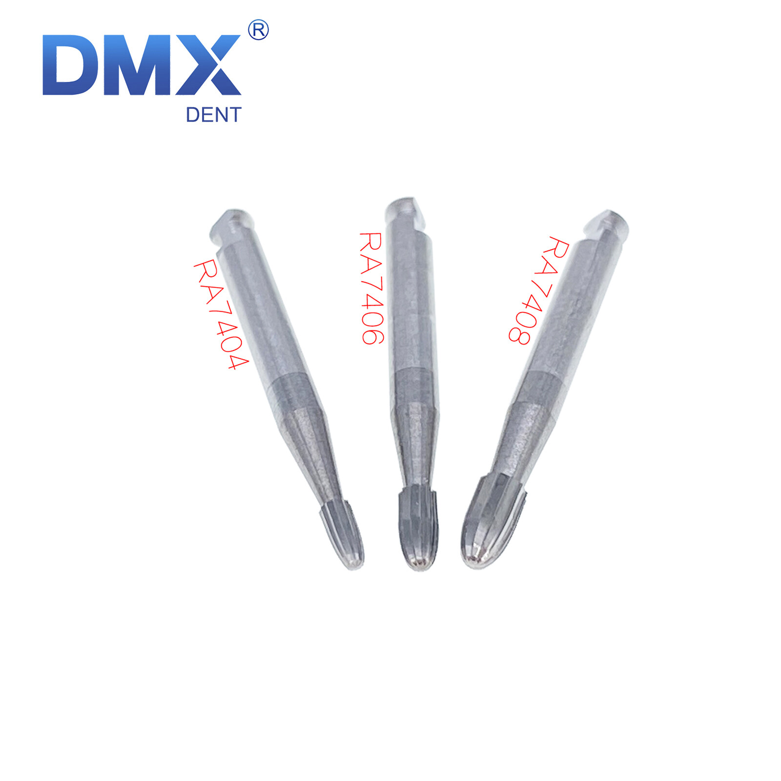 Dental Carbide Burs Trimming & Finishing Egg Football FG/RA 7404 7406 7408
