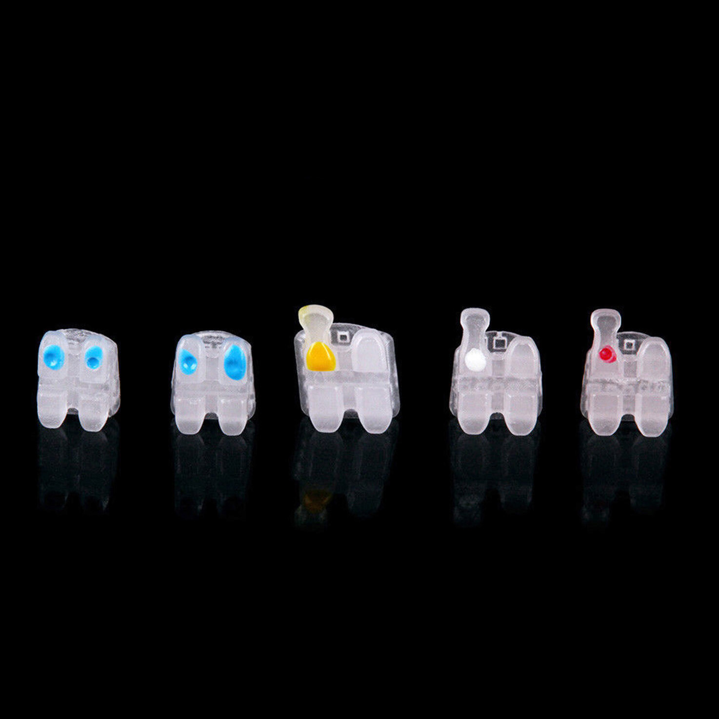 Ormaer 3M Dental Orthodontic Ceramic Brackets Roth MBT 022 Slot 3 4 5 Hooks Mesh