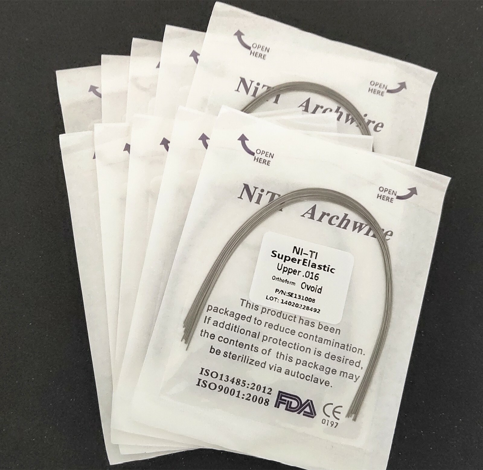 20Pks/200Pieces Dental Round Super Elastic Niti Arch Wires Ovoid Orthodontics