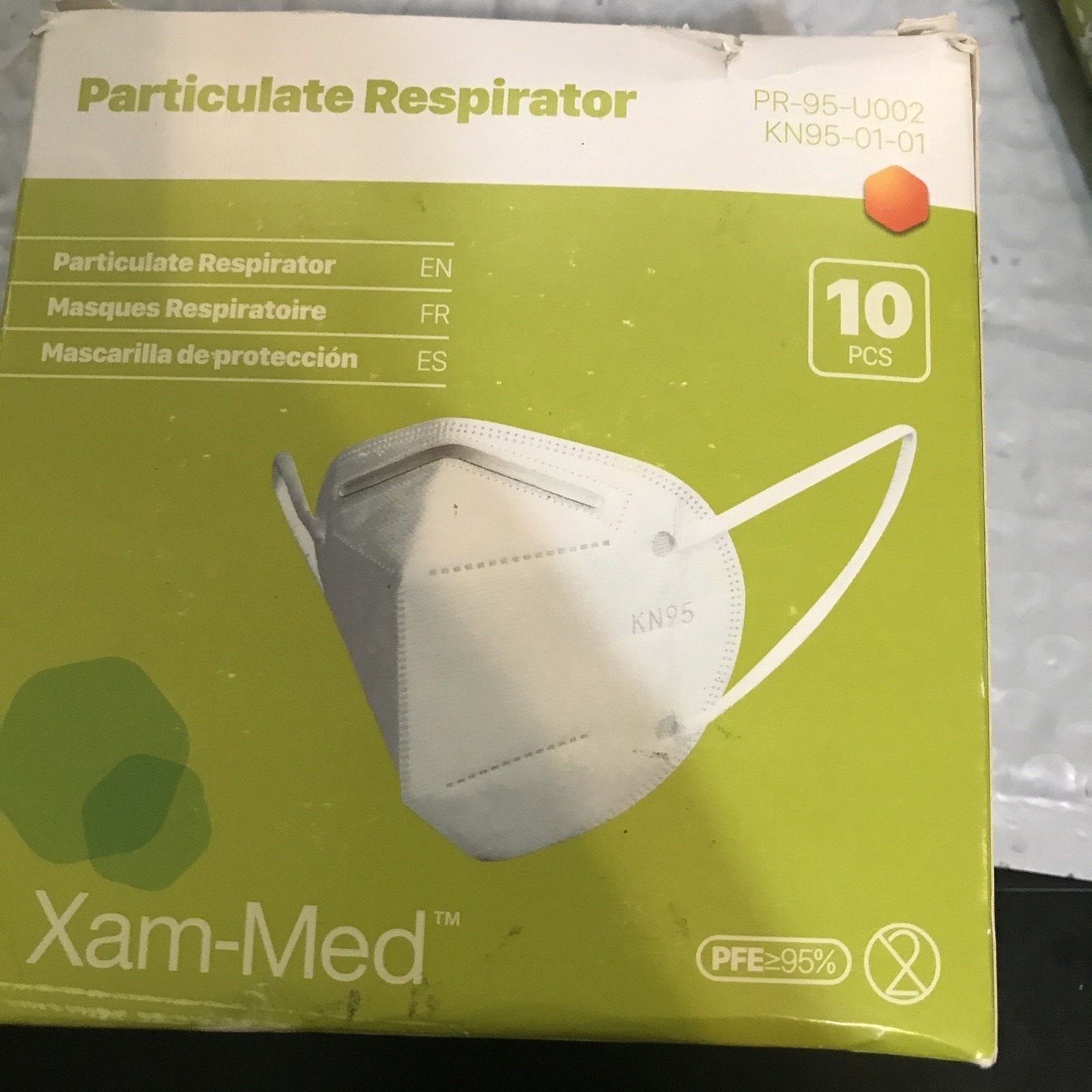 20 New Xam-Med Disposable PR-95-U002 / KN95-01-01 Particulate Masks PFE ≥ 95%