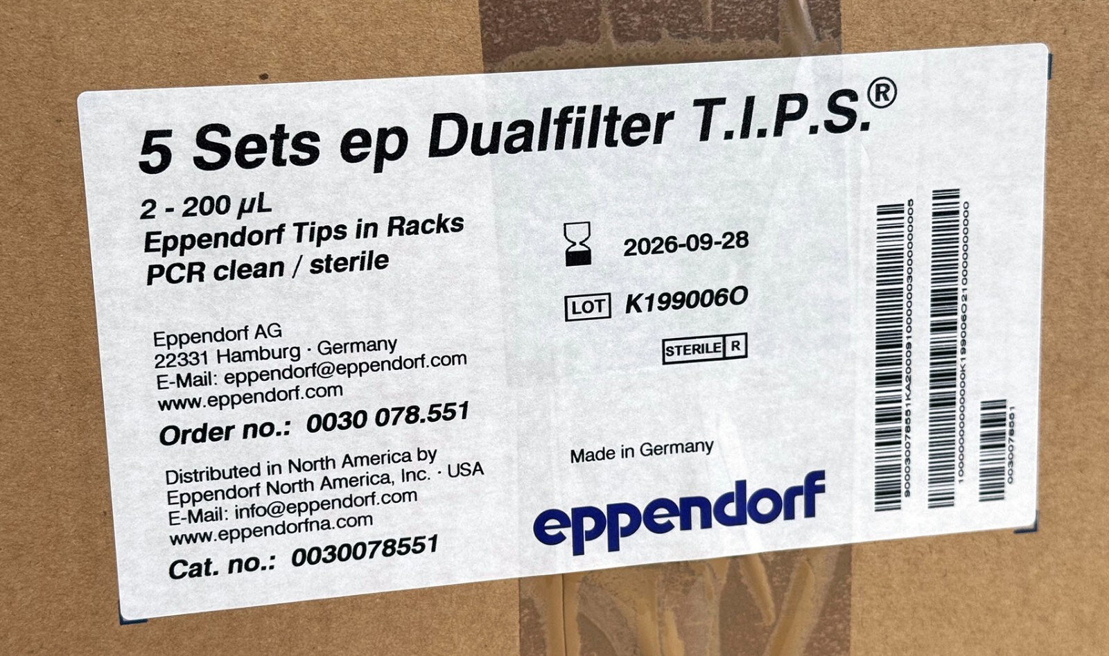 Eppendorf EP Dualfilter 2-200uL Pipette Tips T.I.P.S. In Racks #0030078551 CASE