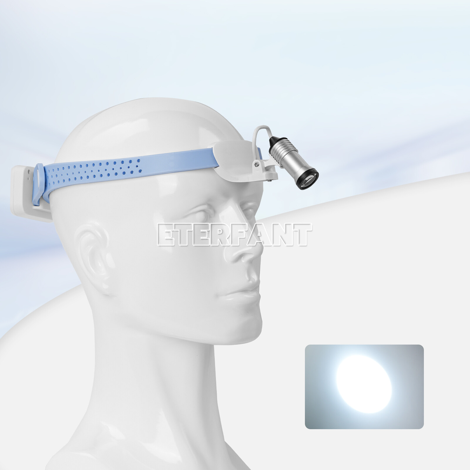 ETERFANT Lightweight Silicone Headlamp Dental Surgery Medical 5W LED Blue