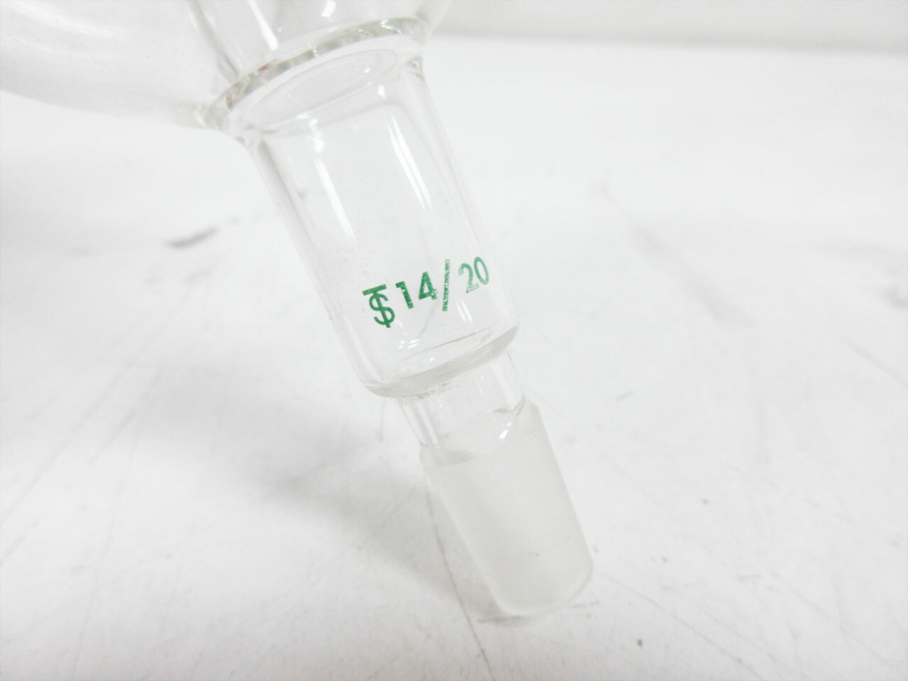 CHEMGLASS CG-1321-04 ROTARY EVAPORATOR BUMP TRAP 250ML 24/40 14/20 ~ HOLES