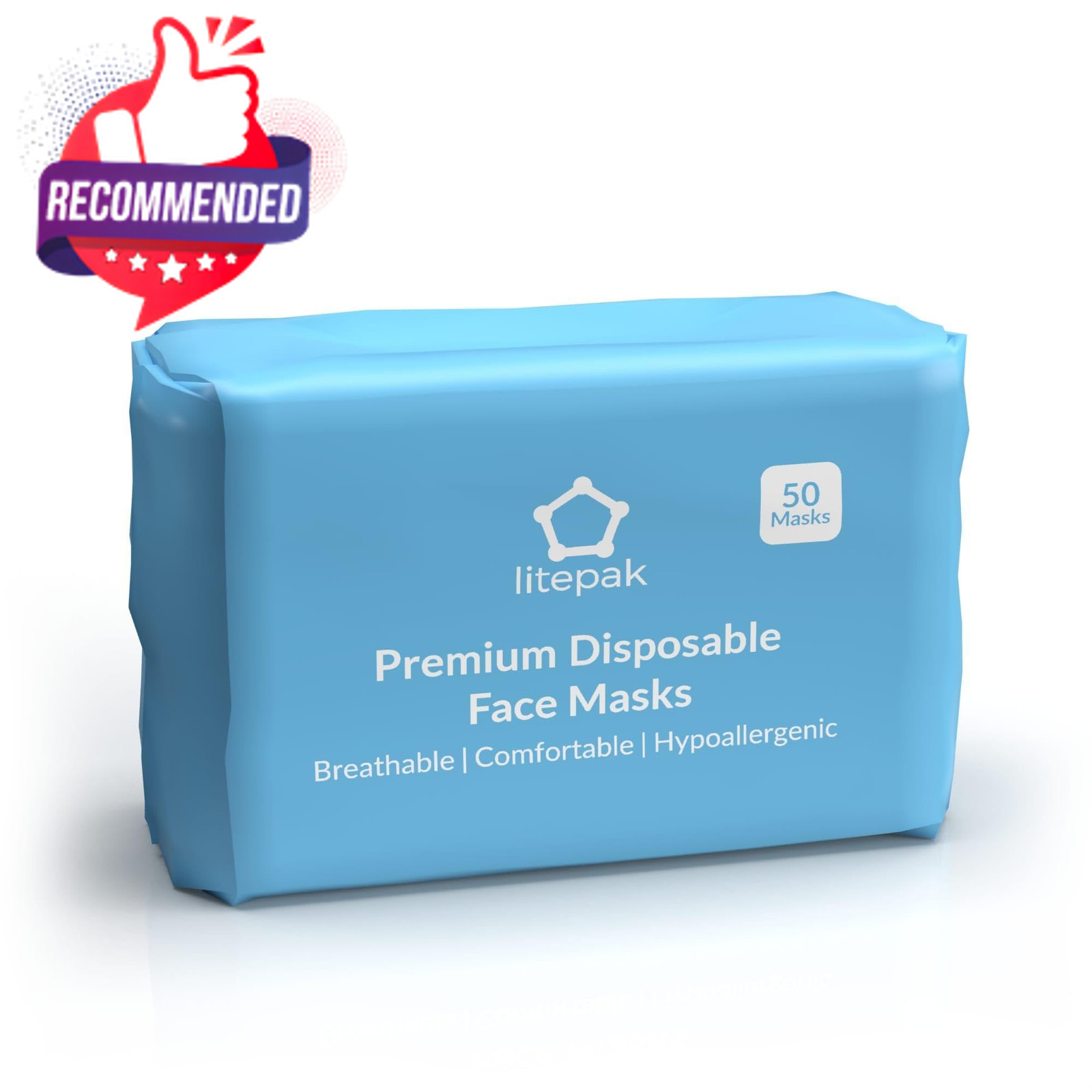 2,000pcs Disposable Face Masks- 3 Ply Breathable Mask For Adults – Blue (40