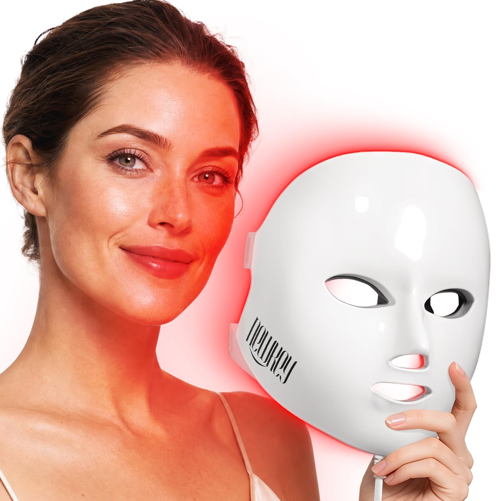 NEWKEY 4D LED Red Light Therapy Mask for Face Skin 1 Count (Pack of 1)