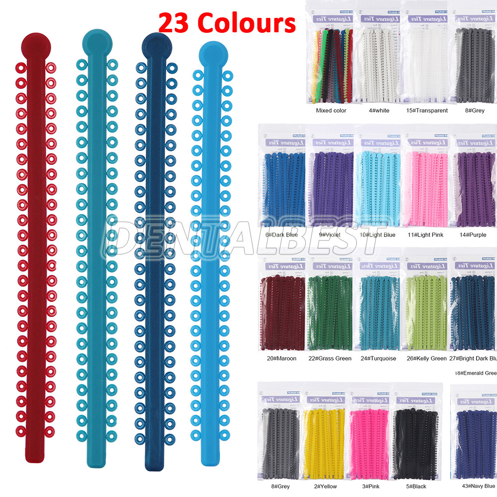1000pcs Dental Orthodontic Ligature Ties Elastic Rubber Bands for Brackets Brace