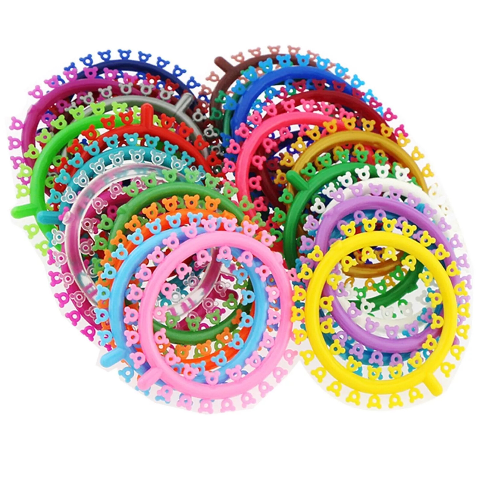 1000 Pcs Dental Elastic Rubber Multi-Colored Cartoon Ligature O-Ring Tie 3 Types