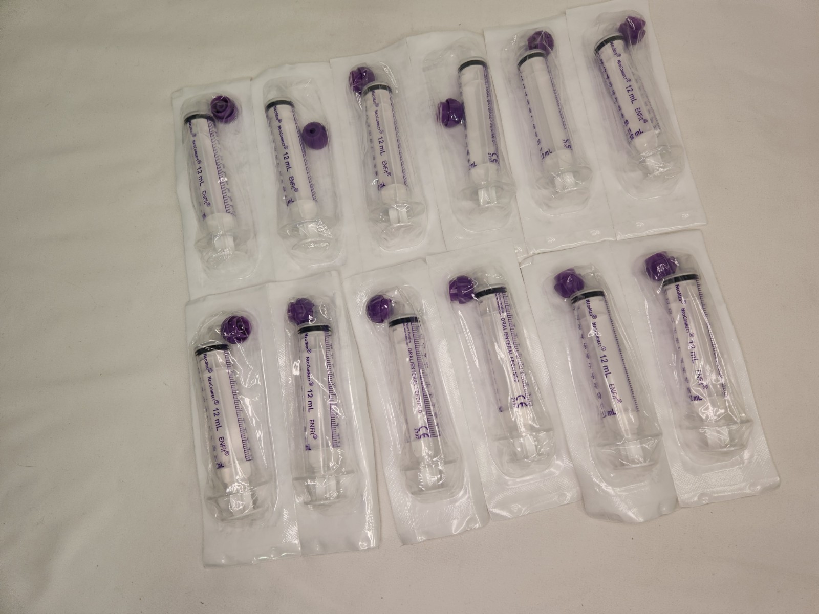 Lot of 44 – NeoMed Oral / Enteral Syringe W/ Enfit Connector – 12ml