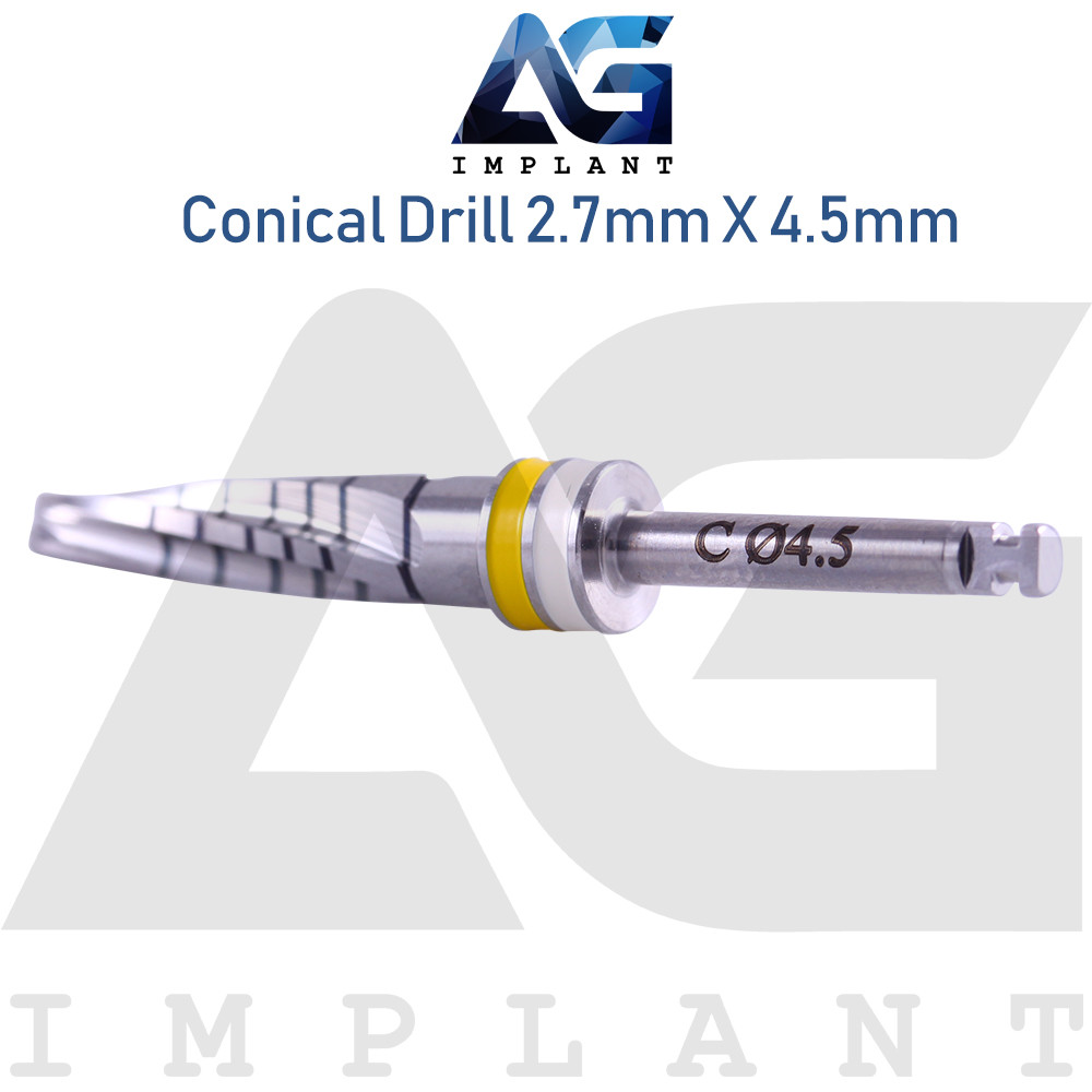 10 Conical Drills Set External Irrigation Tools Dental Drill Instrument 16mm