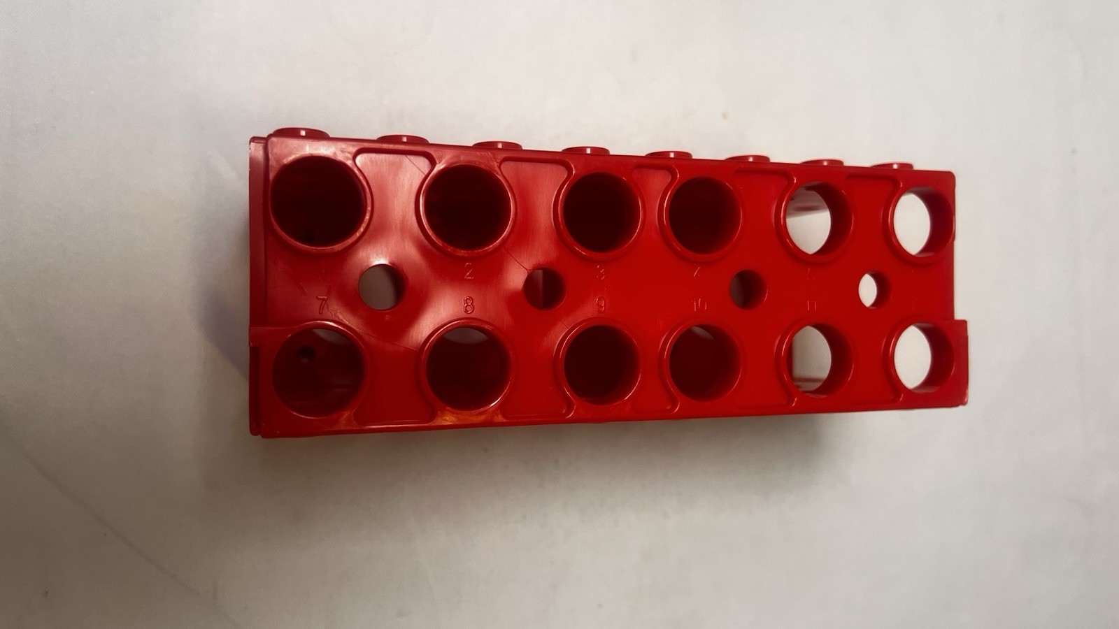 Lot of 8 Plastic Test Tube Racks Lab Holder Mixed Sizes Colors