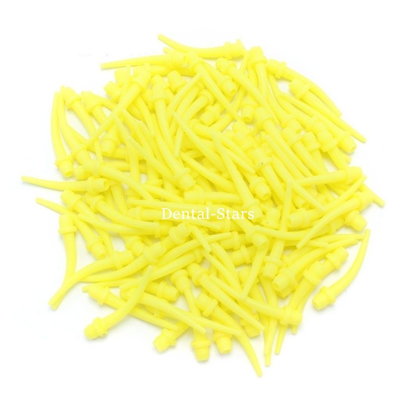Dental Mixing Tips impression Silicone Rubber Mixer Tip Yellow Long 7cm/Short 5c