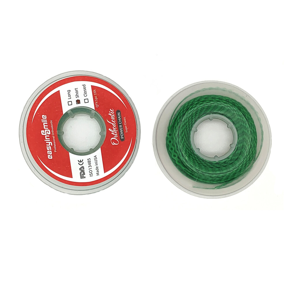 Dental Orthodontic Power Chains Elastic Braces Rubber Bands Short Long Closed