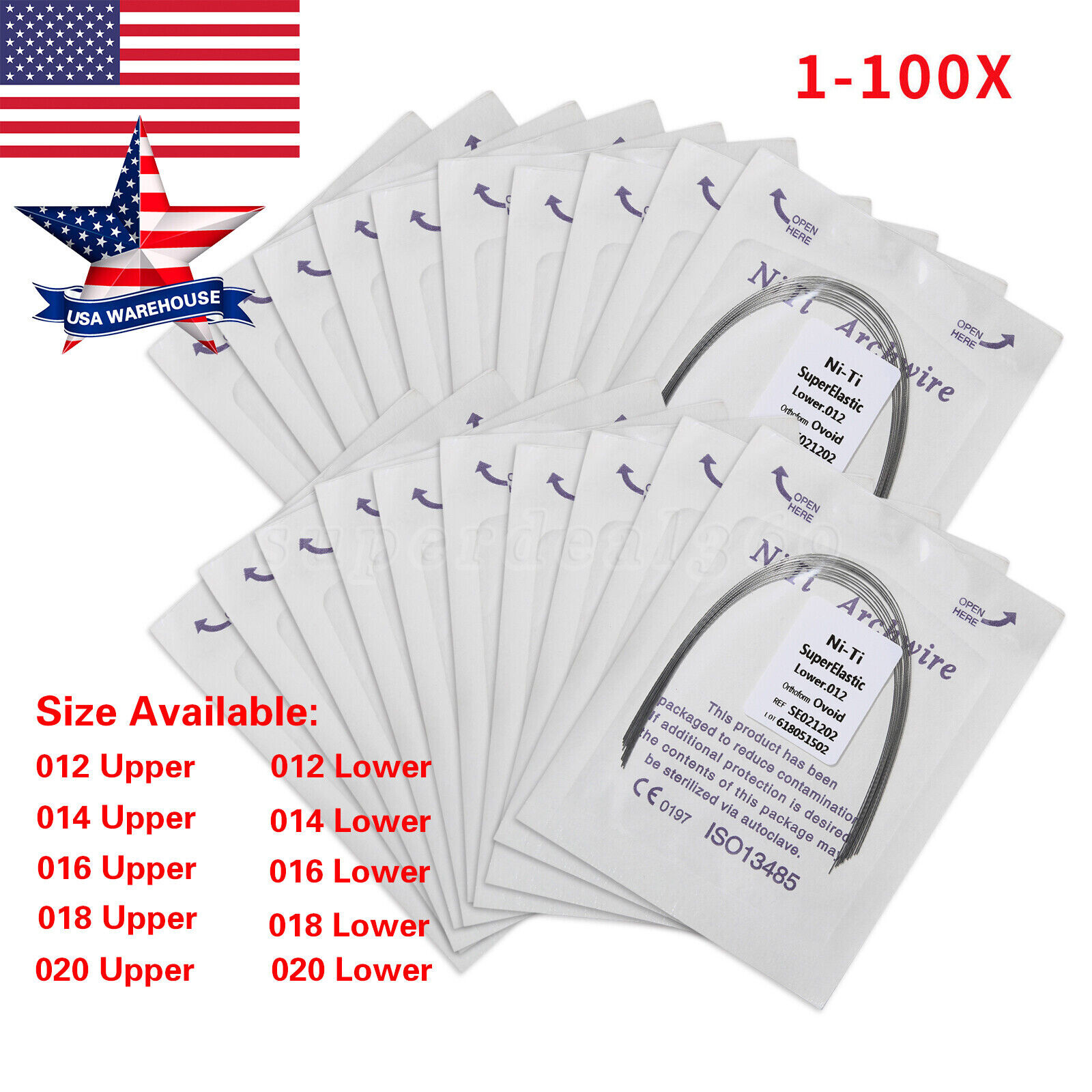 Orthodontic Arch Wire Super Elastic NITI Round All Size Ovoid Form KYZ Dental
