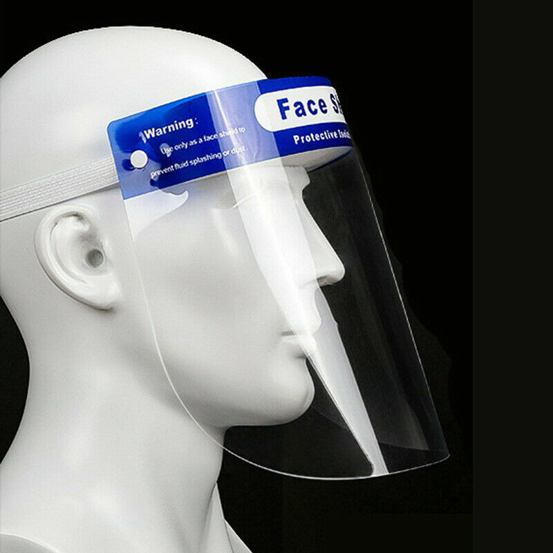 10PCS Safety Full Face Shield Reusable Washable Face Mask Clear Protection Cover
