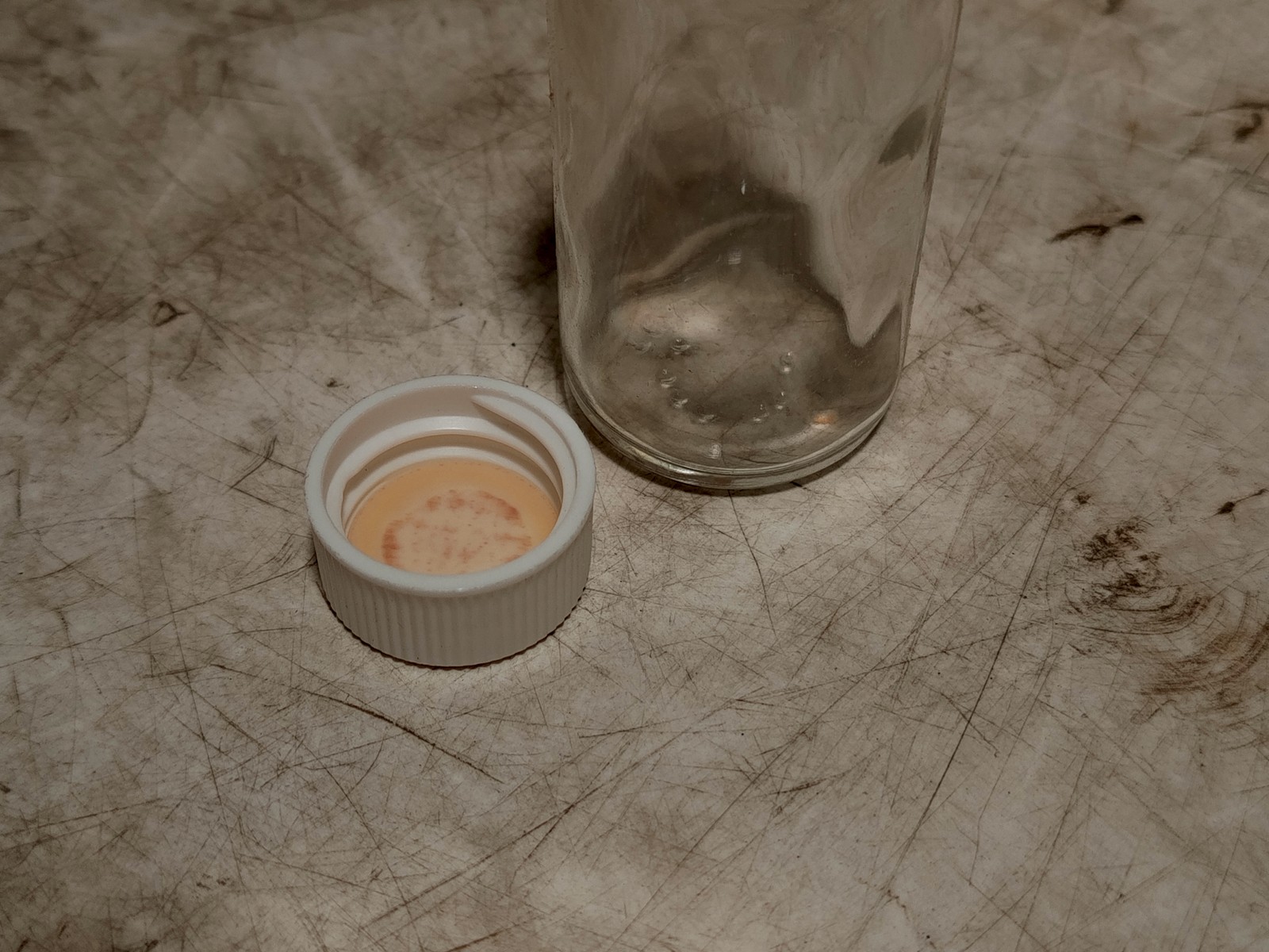 Lot of 15 Glass Bottles With White Screw Caps Clear Sample Vials as Shown