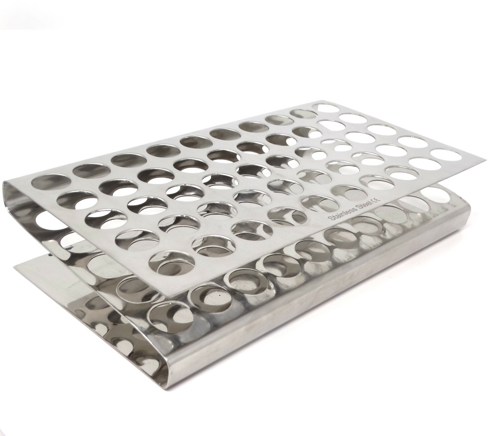Test Tube Rack 3 Layers Stainless Steel 16-17mm Diameter Holder Stand 50 Holes