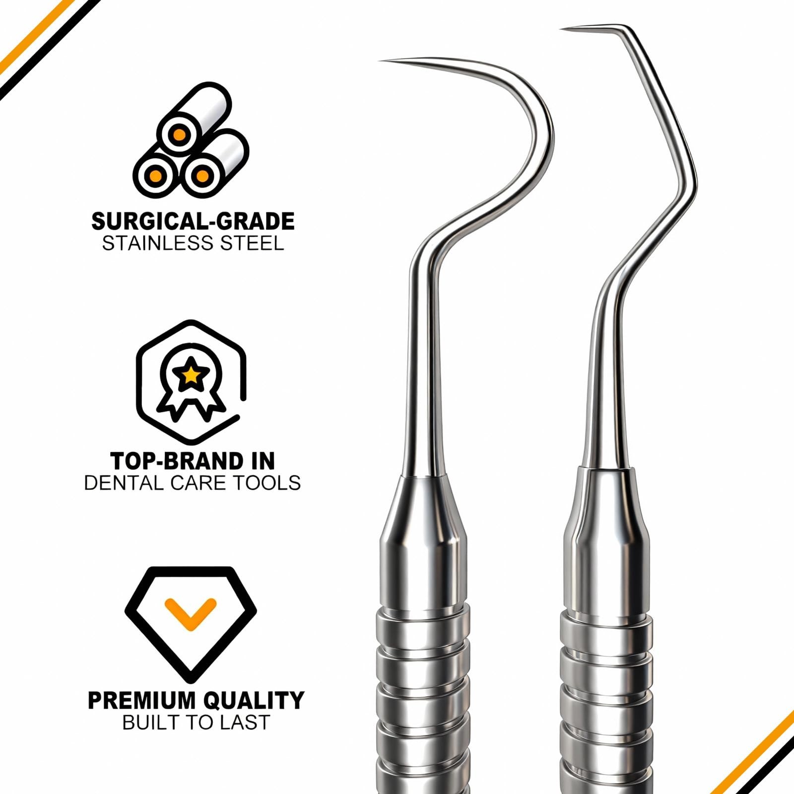 CATACC PRO Dental Tools, 1 Count (Pack of 6), Tools With Case – Black