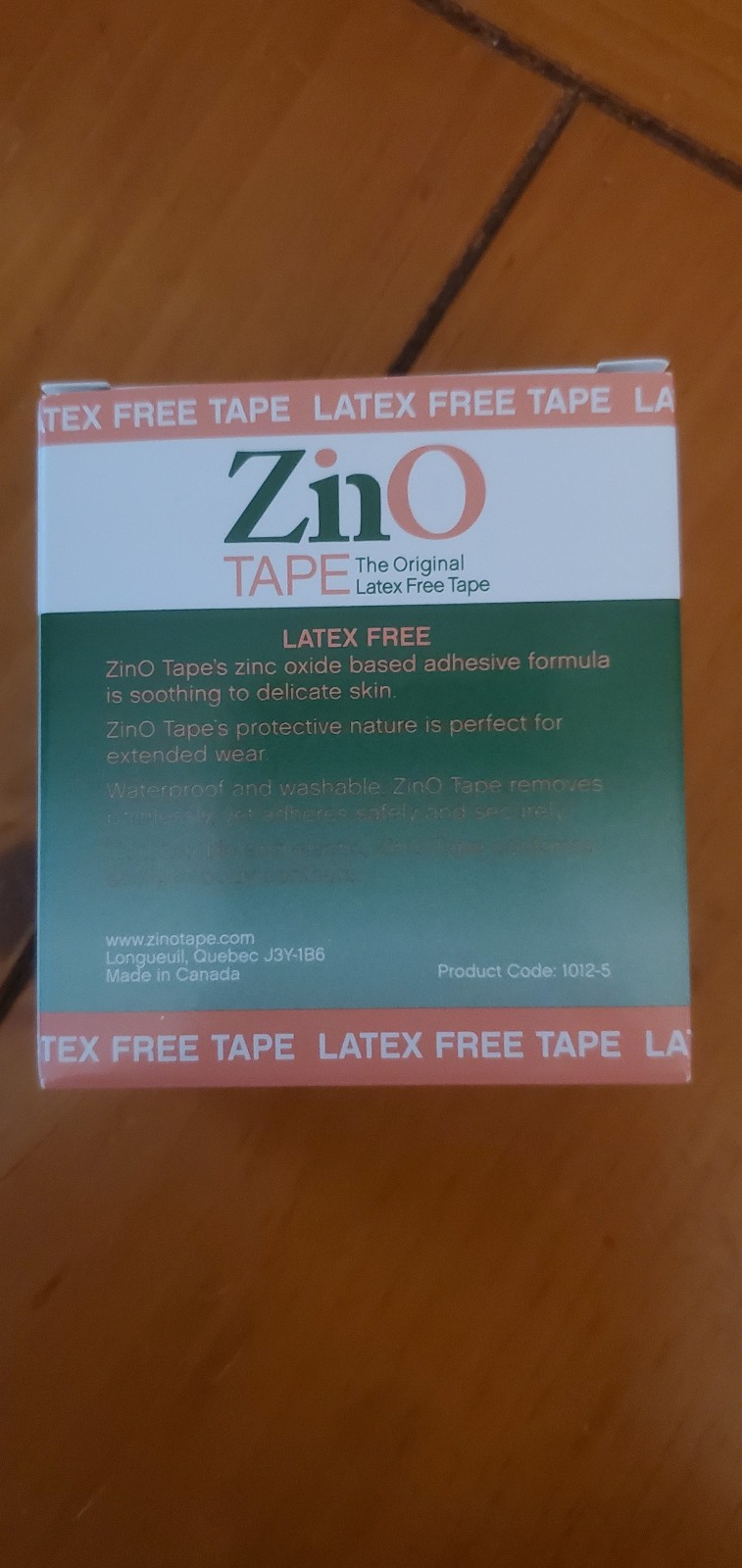 ZinO Zinc Oxide Tape ‘1″ x 5 yds, 1 Count” NEW