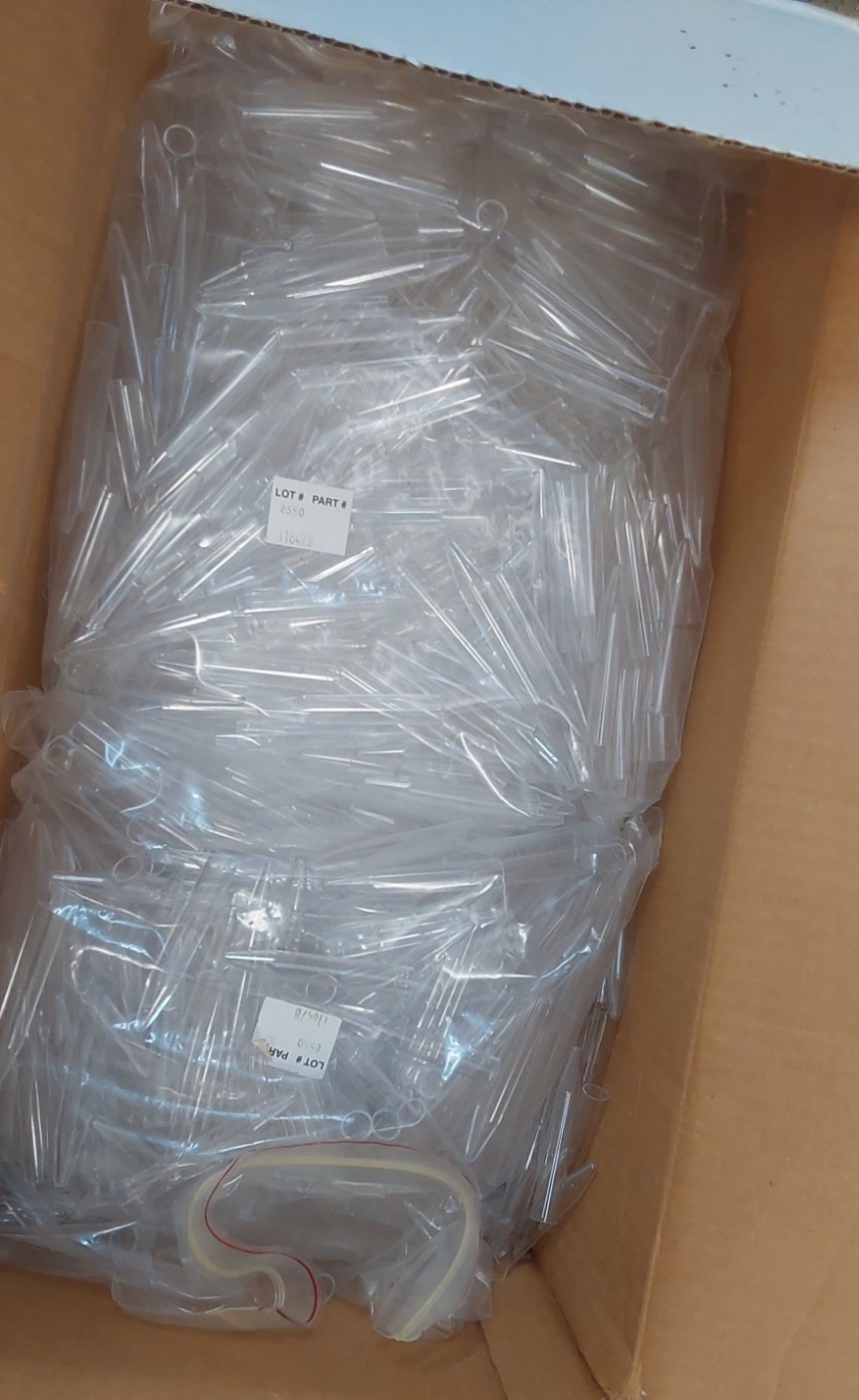 Giant Box of 12x75mm Polystyrene Conical Test Tubes-Big Box!!-11.5LBS