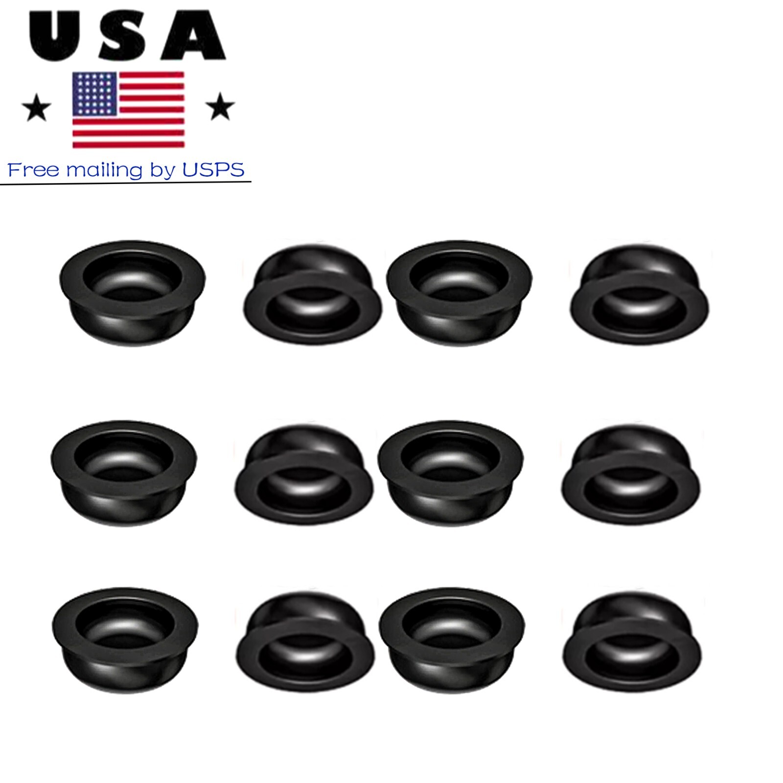US Dental Locator Processing Retention Cap Replacement Insert Male Cap Black Set