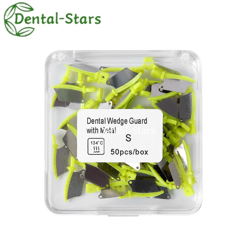 50Pcs/Box Dental Prime Teeth Interproximal Wedge Guard With Metal Protection S