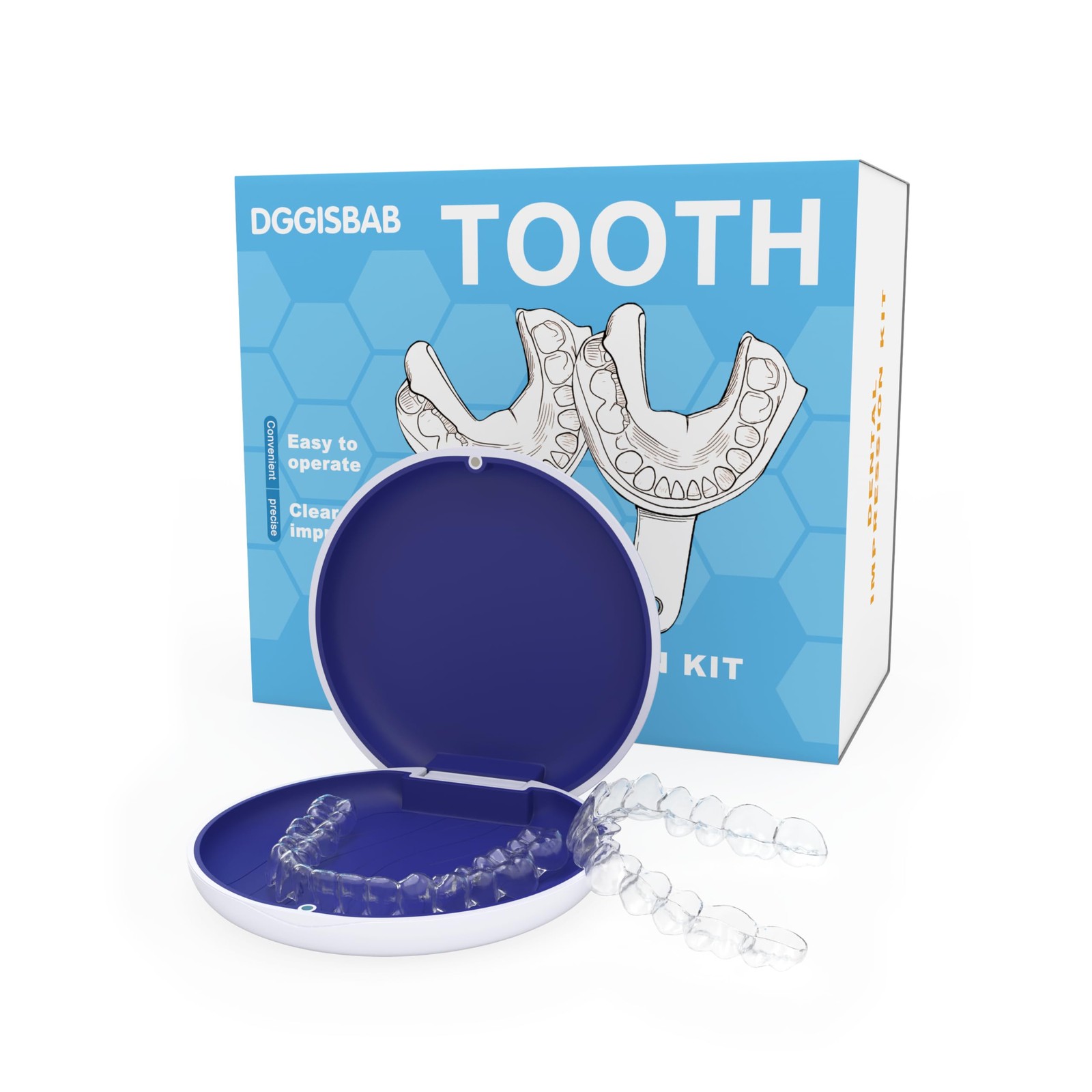 Custom Clear Retainers for Teeth, Upper & Lower Set – 1 Set,