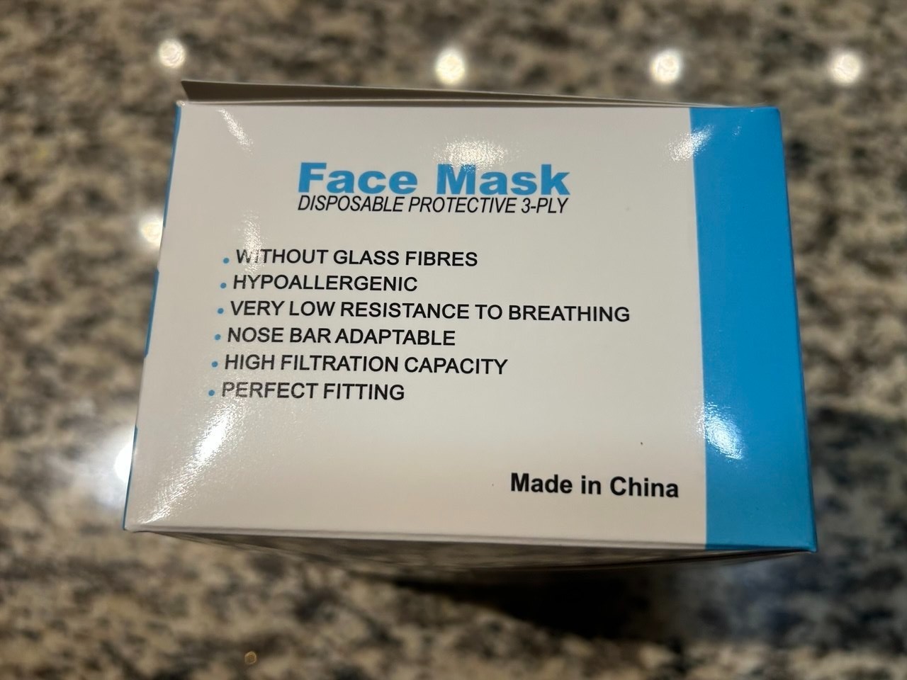 Tuff-Gard 3-Ply Disposable Face Masks 2000PCS. 40 Boxes. Blue Non Medical