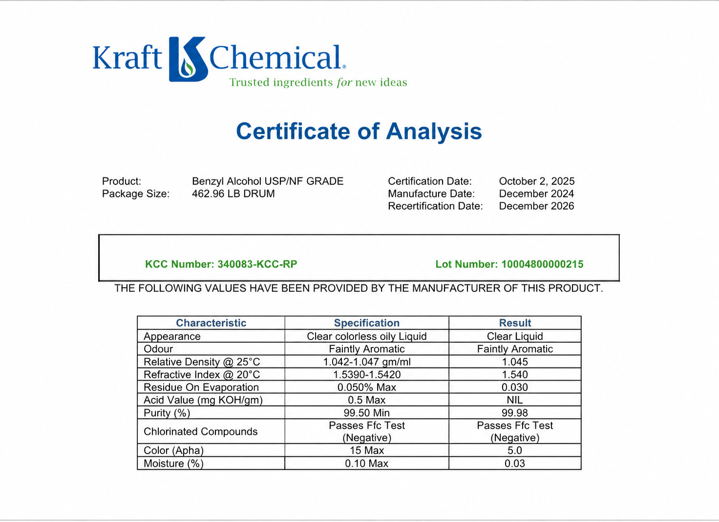 Benzyl Alcohol USP Grade 99.8% Purity NF/FCC CAS 100-51-6 Lab & Industrial Use