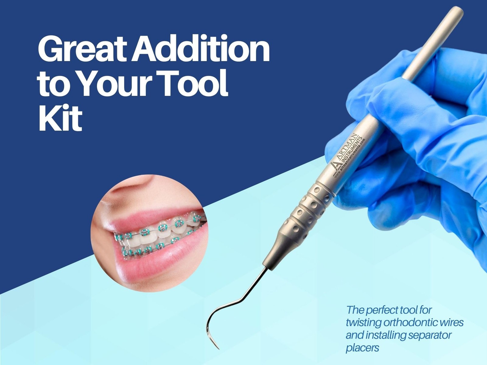Artman Instruments Orthodontic Braces Removal & Color Changing Kit Silver