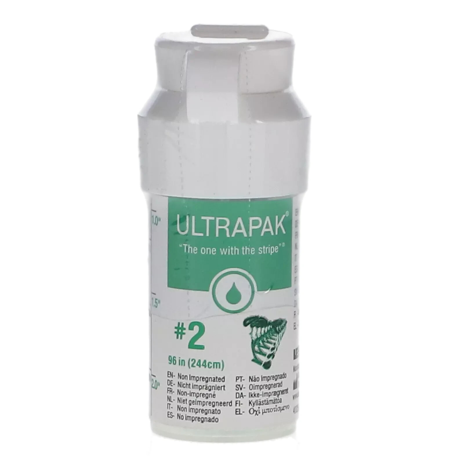 Ultradent 133 Ultrapak Retraction Cord Plain Knitted #2 Green 96″