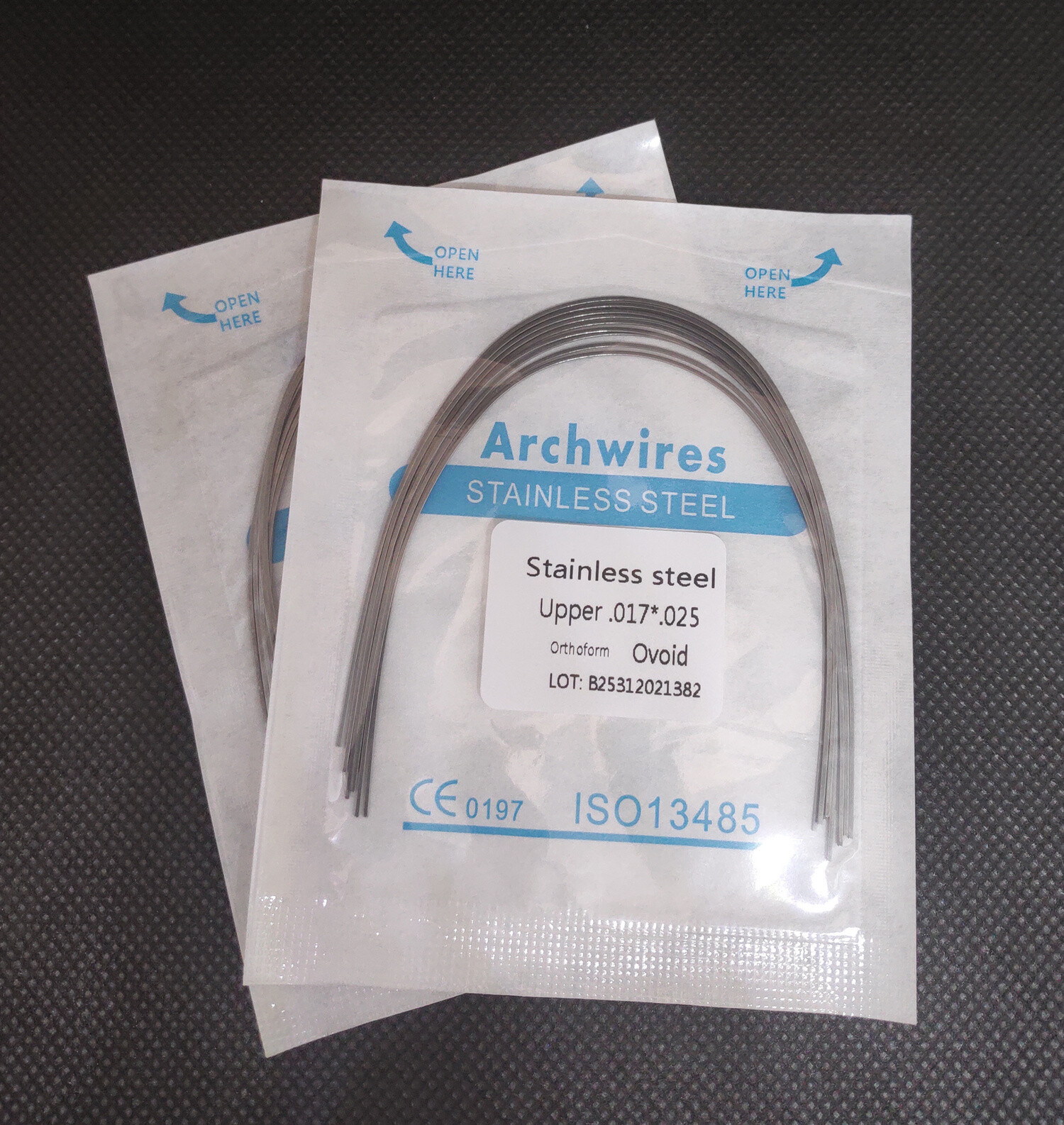 10 Packs Dental Orthodontic Stainless Steel Arch Wires Rectangular Ovoid/Natural
