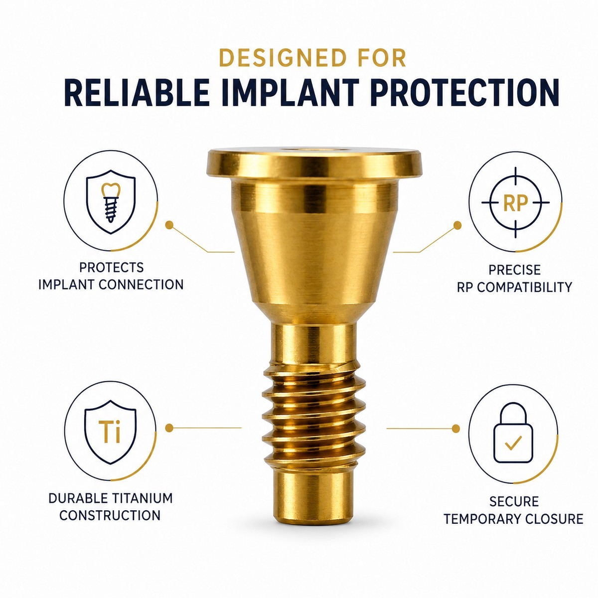 US Dental Cover Screw For Nobel Biocare NP RP Implant Conical Connection Healing