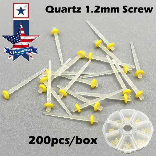 200pcs Dental Quartz Fiber Post Teeth Restorative Screw Endodontic Posts 1.2mm
