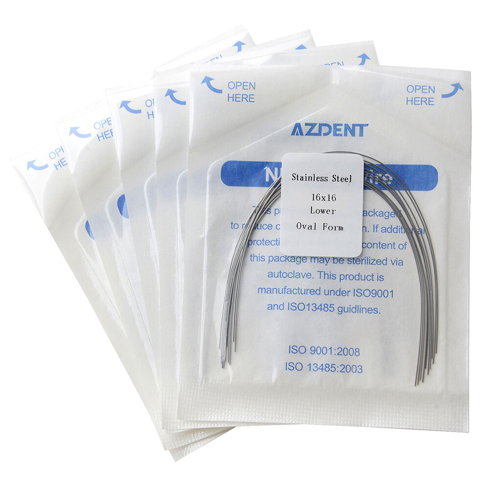 AZDENT Dental Orthodontic Rectangular Stainles Steel Arch Wire Ovoid/Nature Form