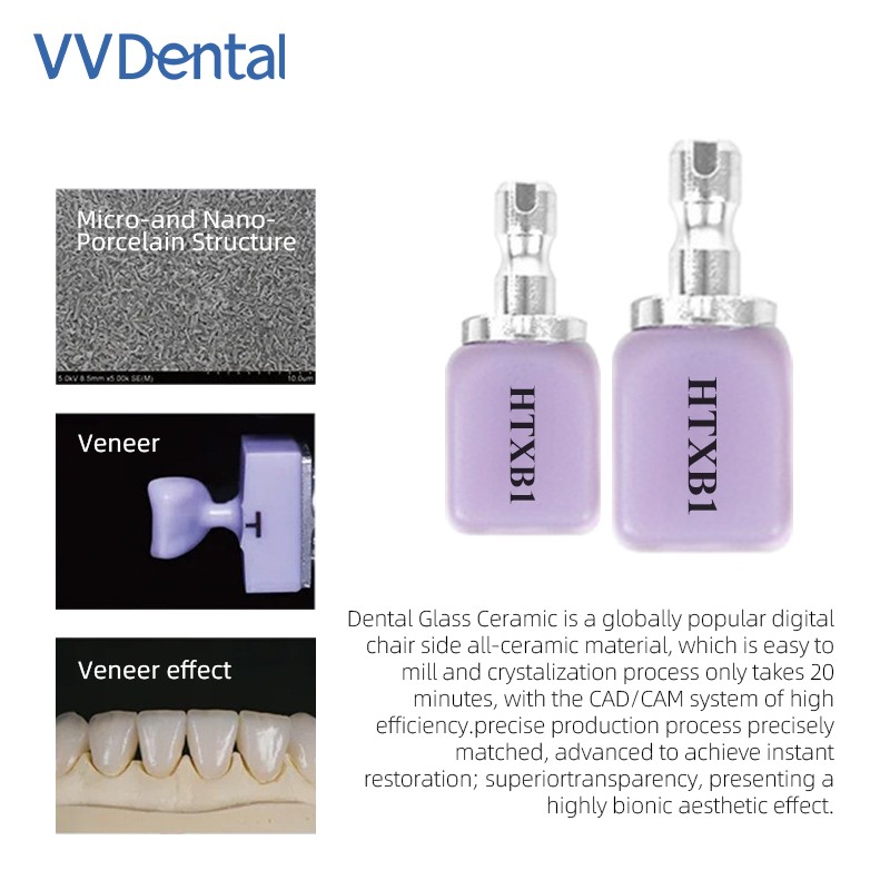 5Pcs/Box Dental Lithium Disilicate LT C14 Glass Ceramic Blocks Dental Materials