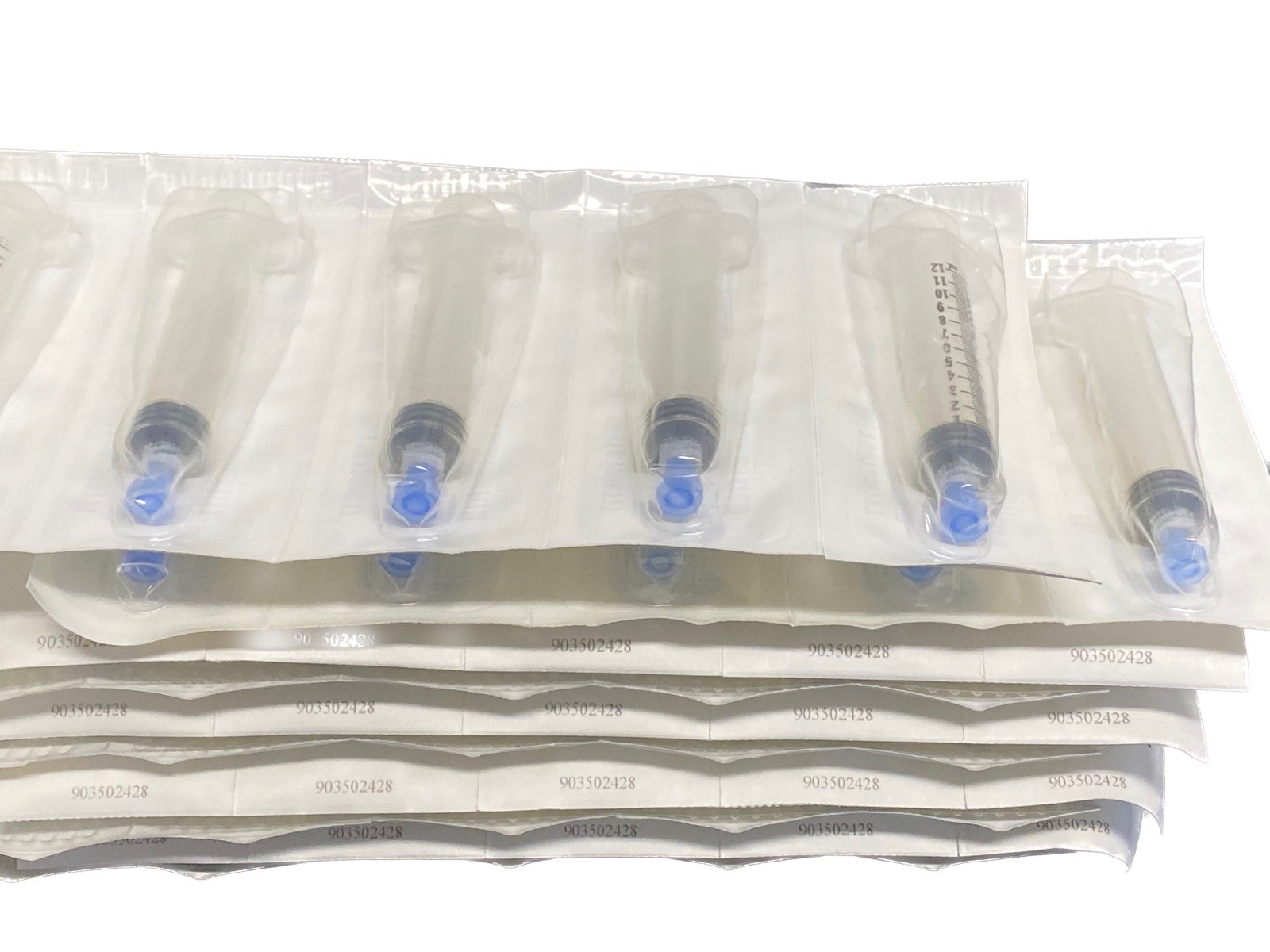 (50) General Use 12mL Plastic Graduated Luer Lock Syringes Blister Packed