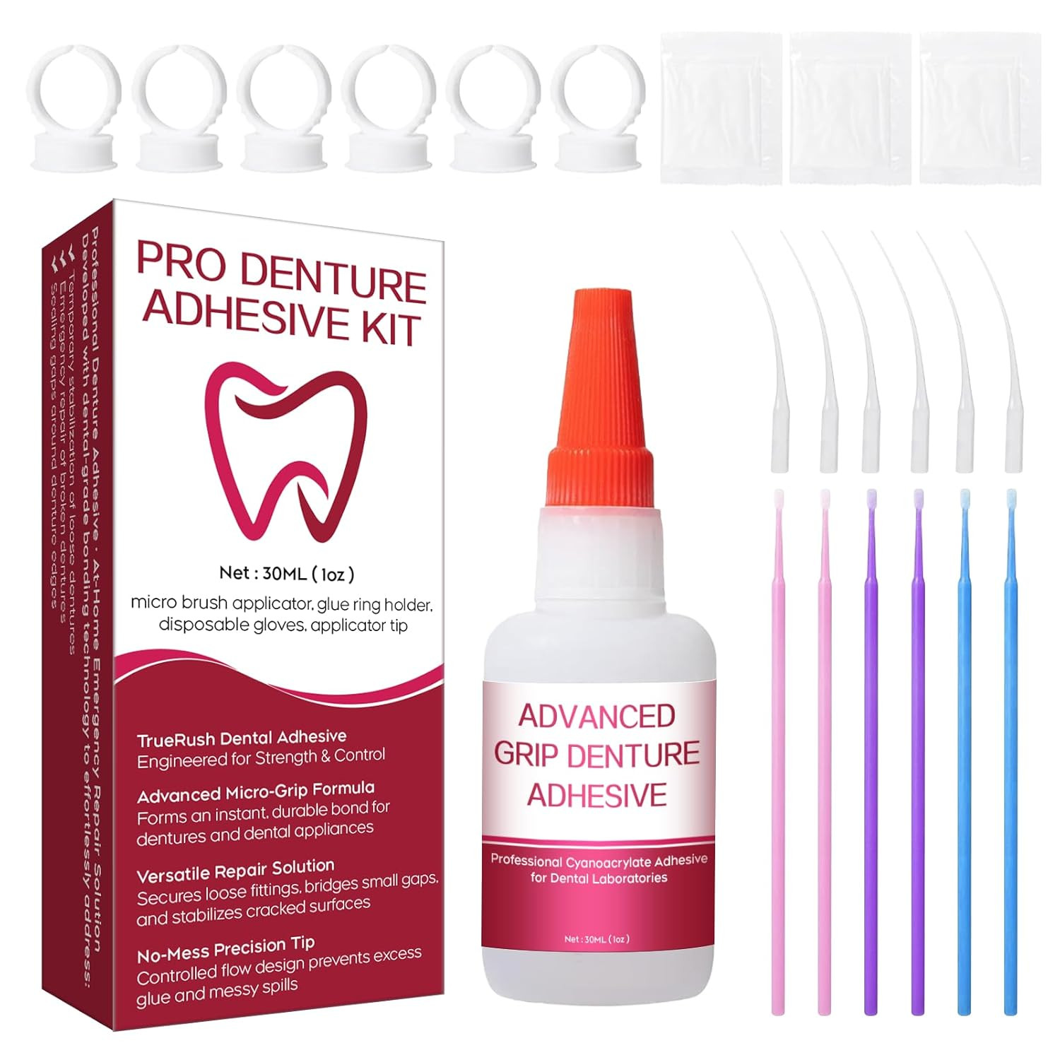 Dental Lab Instant Bonding Dental Glue for Dentures & Lab Tools – Fast-Setting i