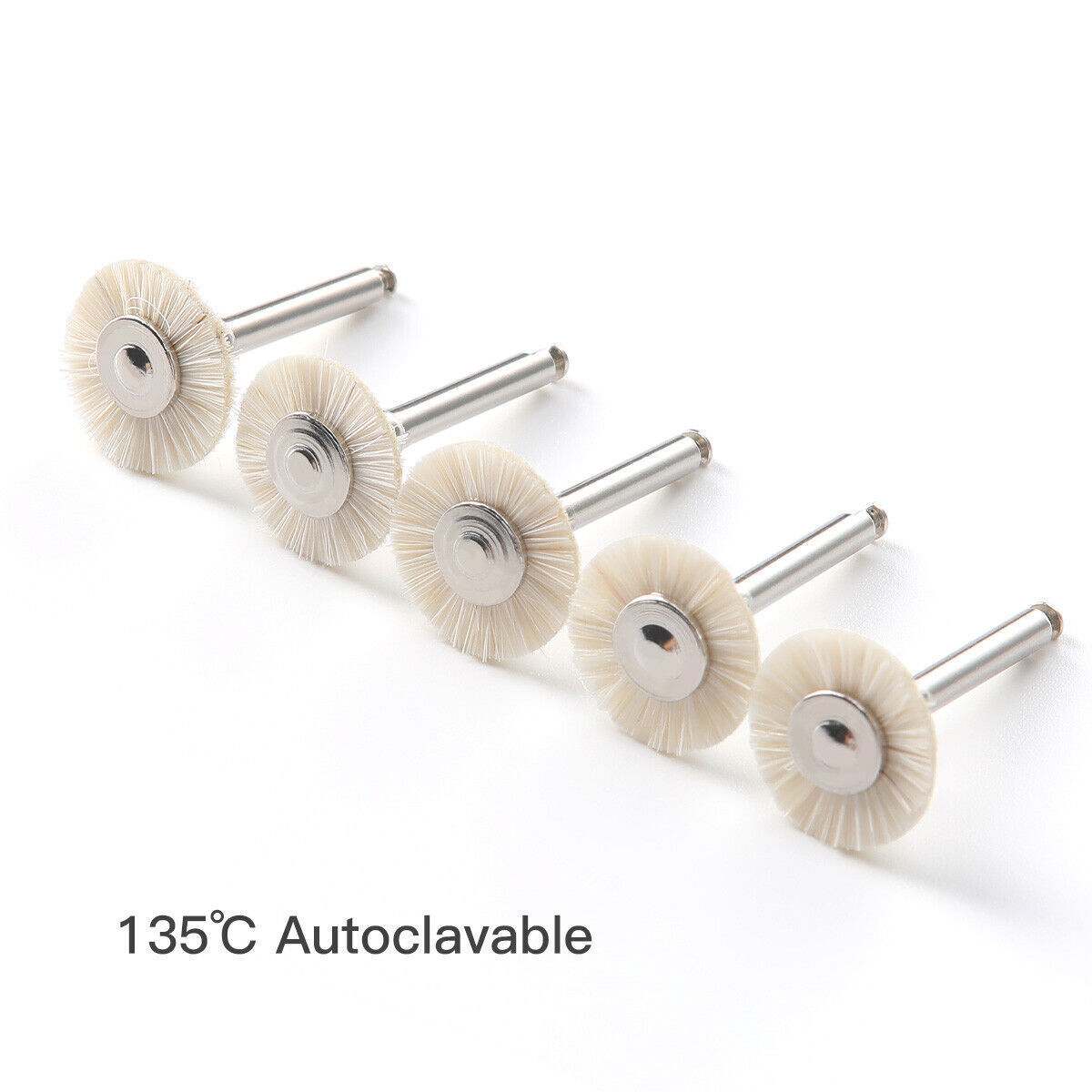 5Pc Goat Hair Dental Polishing Brush Wheel 2.35mm Contra Angle RA Latch Type HOT
