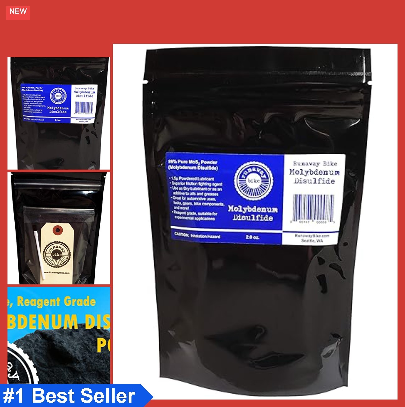 2 oz. Superior MoS2 Graphite Powder – Ideal for Automotive and Industrial Needs