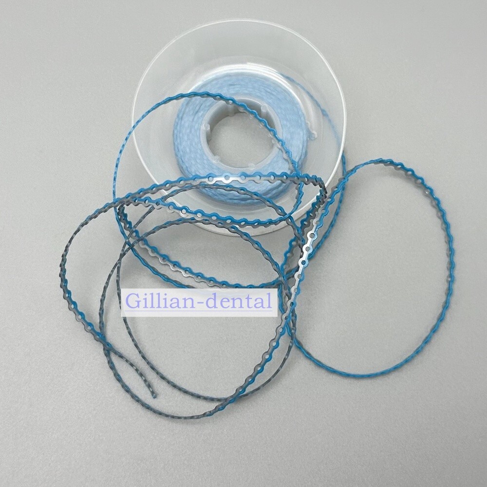 Dental Orthodontic Elastic Ultra Power Chains Rubber Band For Braces 2 Colors