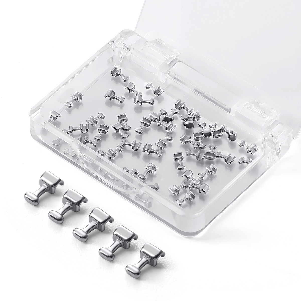 50pcs/box Dental Orthodontic Crimpable Hooks L 1.6/1.8/2.1/2.7/3.1/4/5.5/7mm