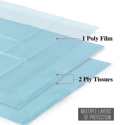 500pcs/case JMU Disposable Dental Bibs 3 Ply Bibs 13″X18″ Medical Tattoo Towels