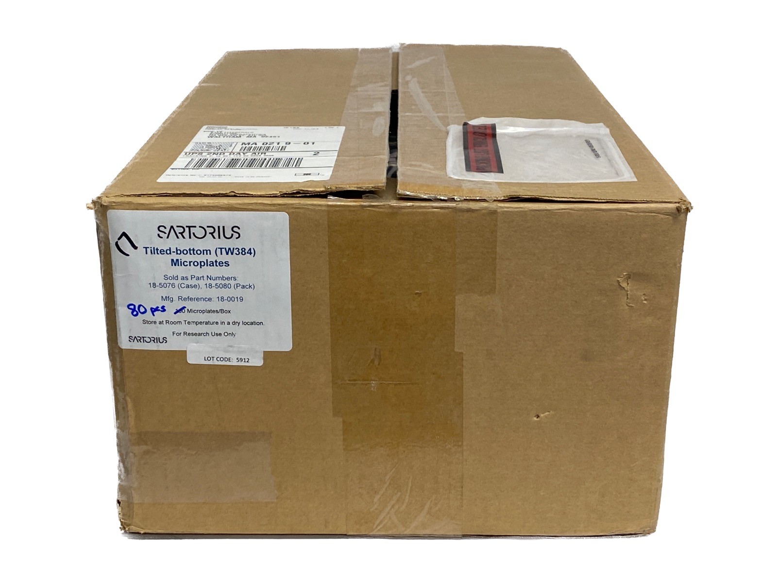 (80) SARTORIUS Octet 384-Well PP Black Tilted-Bottom Microplates TW384 18-5076