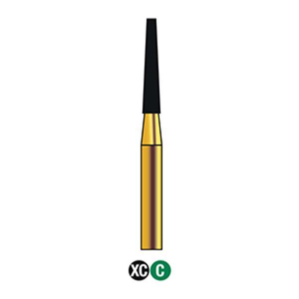 G/172-015S | (847) Reusable Gold Diamond Burs Flat End Taper Shaped