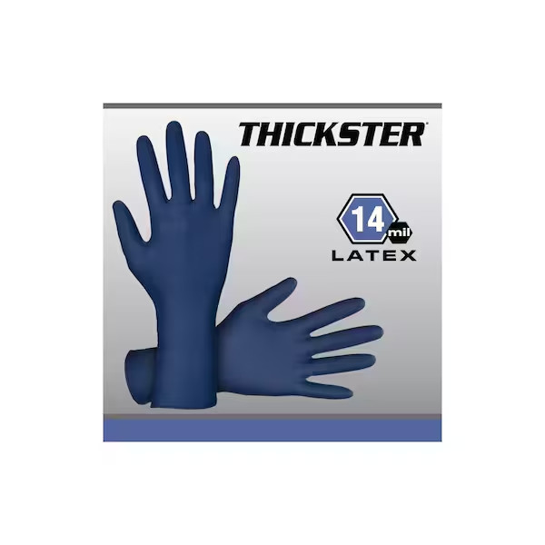 SAS 6604 Thickster Rubber Gloves Powder Free 14mil Version XL (10/Boxes of 50)